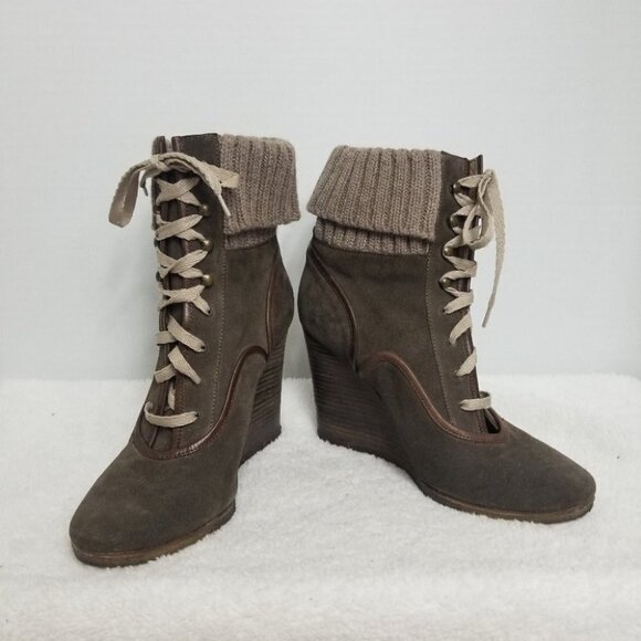PRICE DROP-Chloe`  Lace up Sock Bootie - Picture 1 of 10
